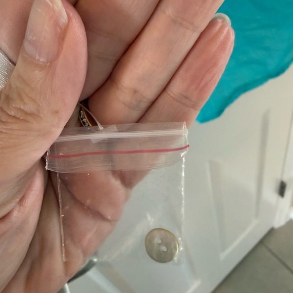 Sigrid Olsen 100% Cotton Aqua and Yellow Shirt - Picture 9 of 9